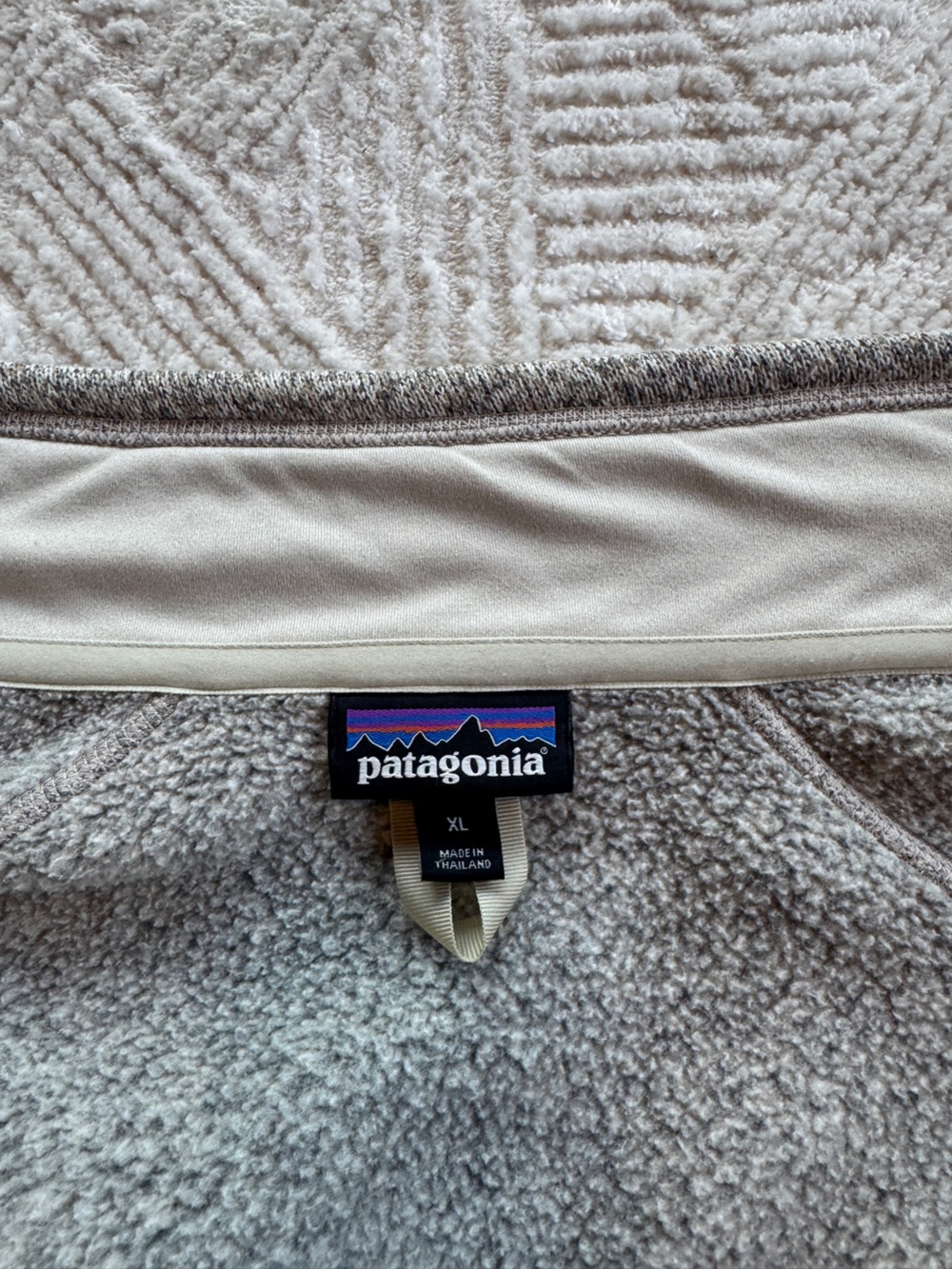 Patagonia Better Sweater Full Zip Jacket Tan Oatmeal Heather Knit Fleece XL - Picture 8 of 12